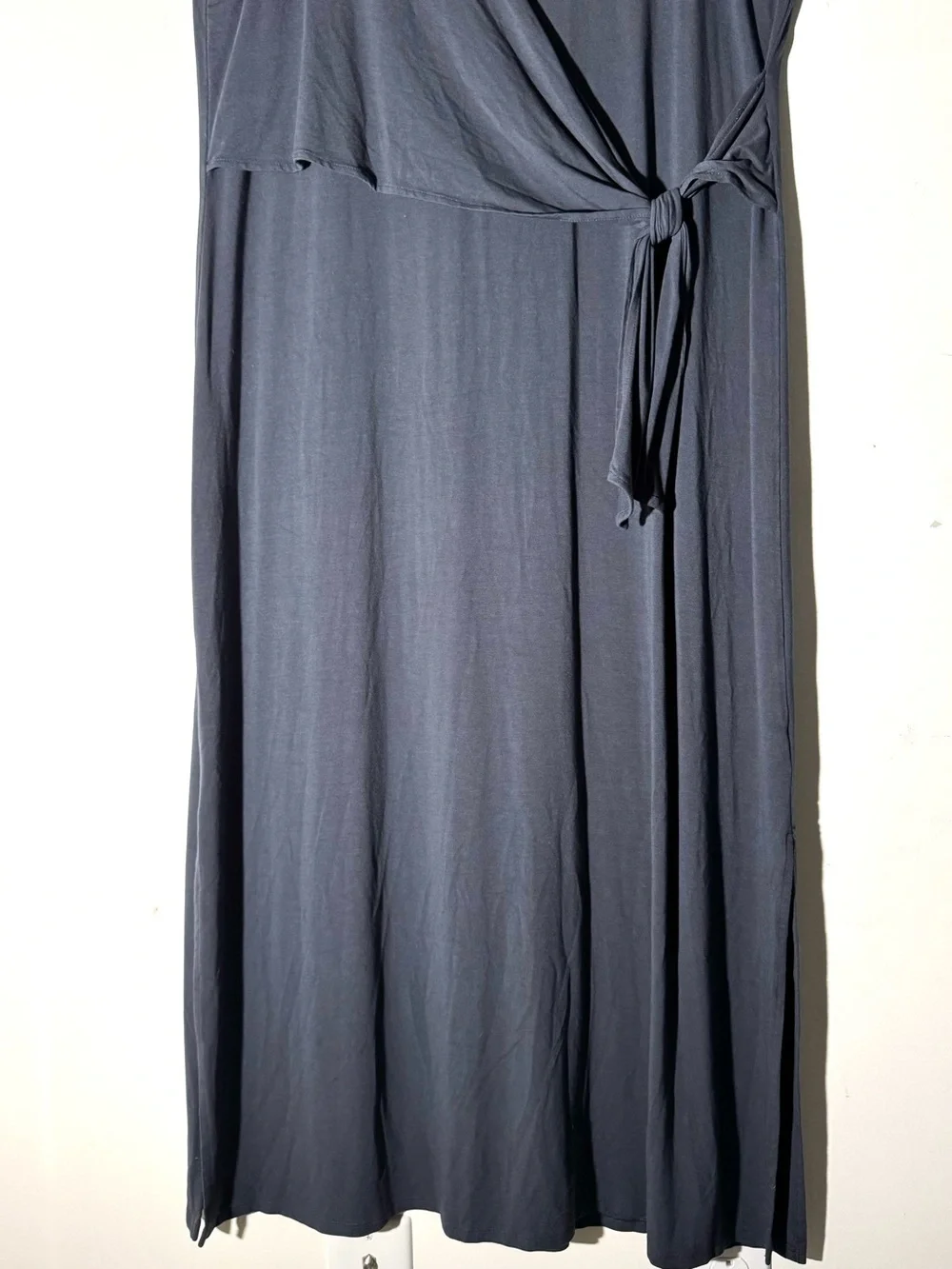 J. Jill Wearever Side Tie Sleeveless Maxi Dress Sz M Jersey knit